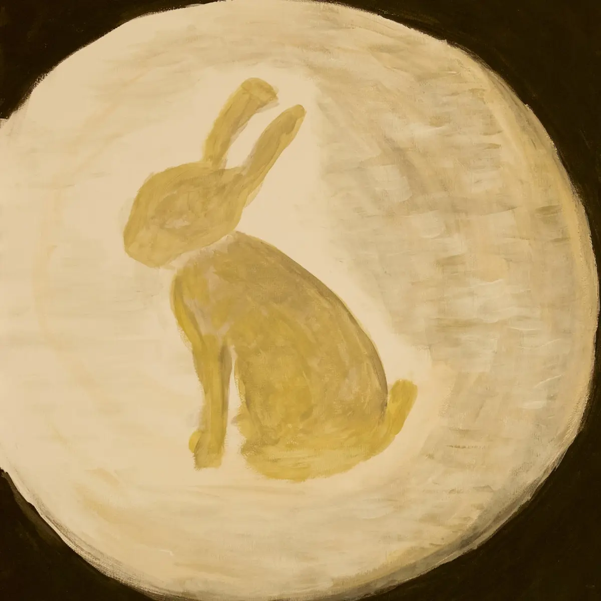 Conejo en la Luna — Hase im Mond, Malerei von Terepiupiu